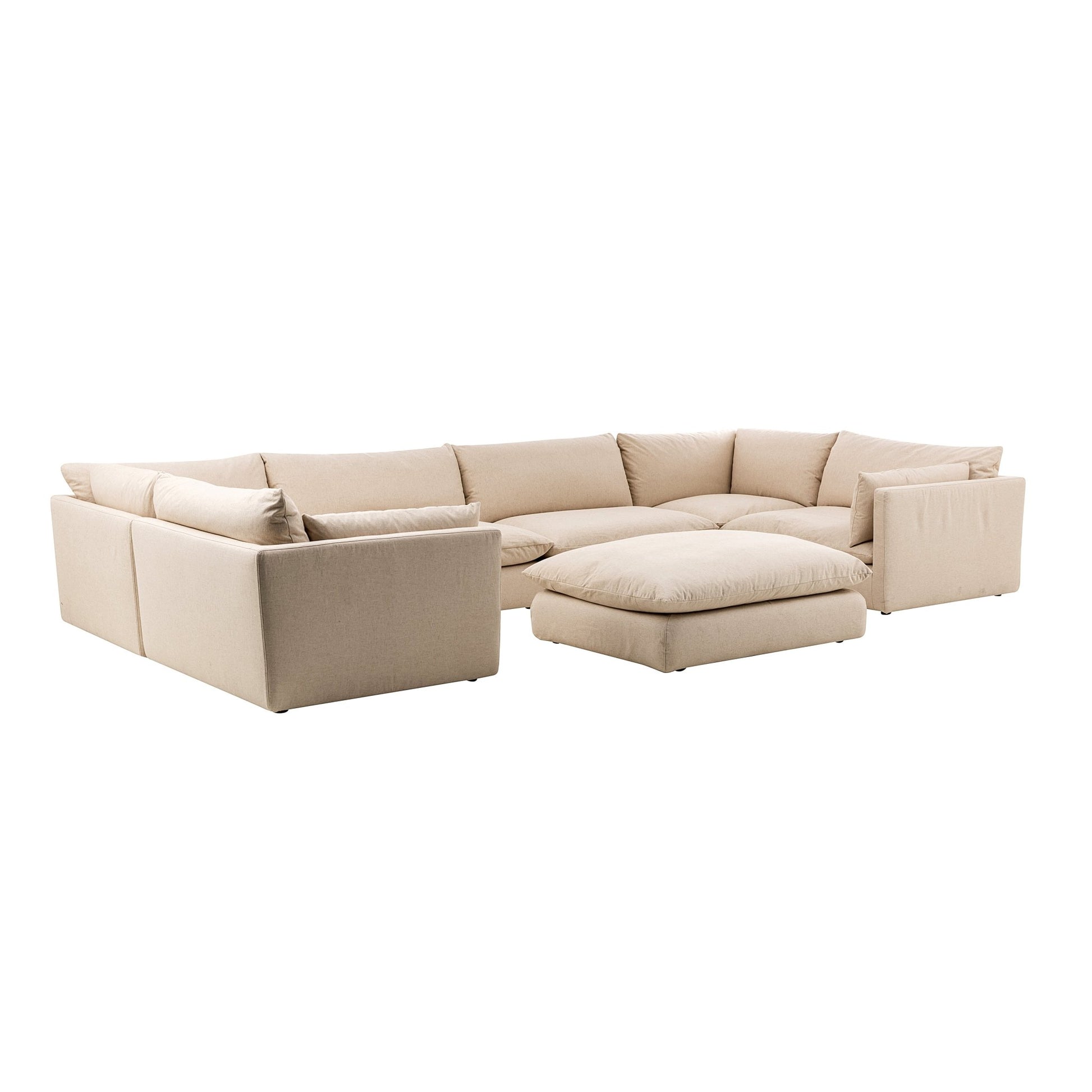 La Jolia Natural Linen Raf Sectionals| Roots Furniture