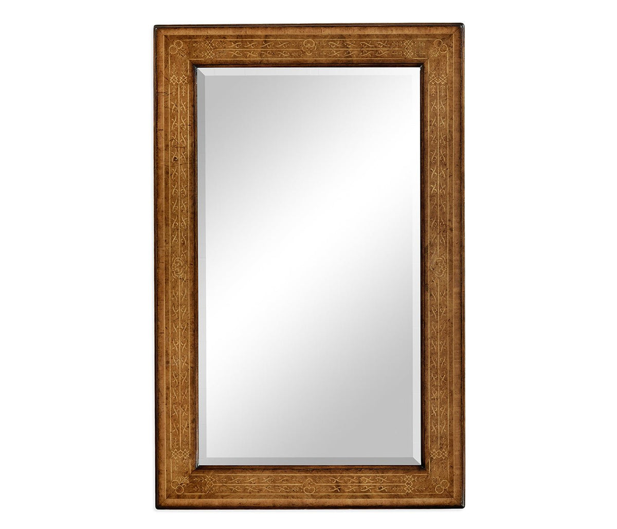 La Rochelle Collection - Rectangular burl walnut veneer mirror Mirrors| Jonathan Charles