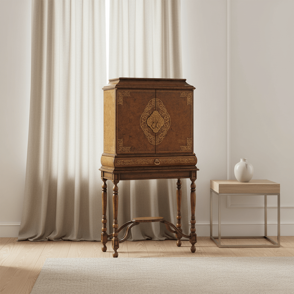 La Rochelle Collection - Walnut & Seaweed Collectors Cabinet - Al ...