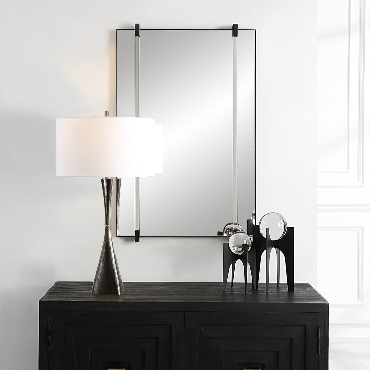 Ladonna Mirror, Black Table Decors| Uttermost