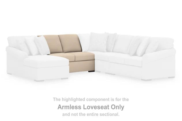 LadyMae Armless Loveseat Sectionals| Ashley Homestore