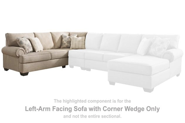 LAF SOFA W/CORNER WEDGE - Al Rugaib Furniture
