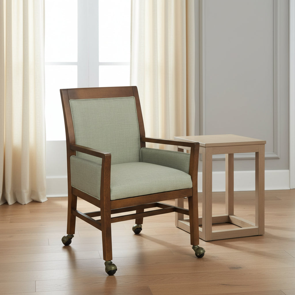 Laguna Easy Clean Occasional Chair with Four Caste Chairs| Fairfield Chair