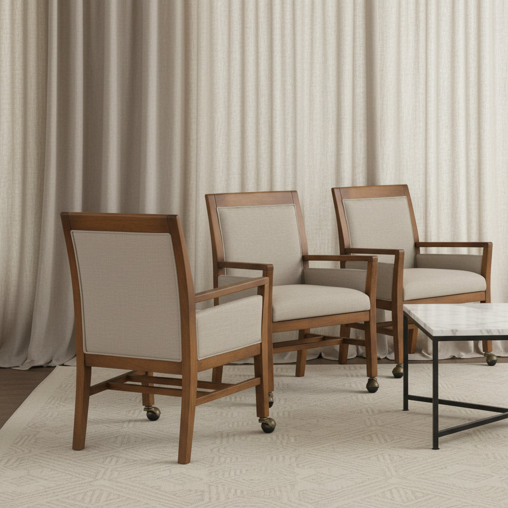 Laguna Easy Clean Occasional Chair with Front Cast Chairs| Fairfield Chair