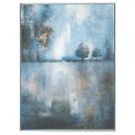 Lake At Dusk Hand Painted Canvas Hp - Al Rugaib Furniture