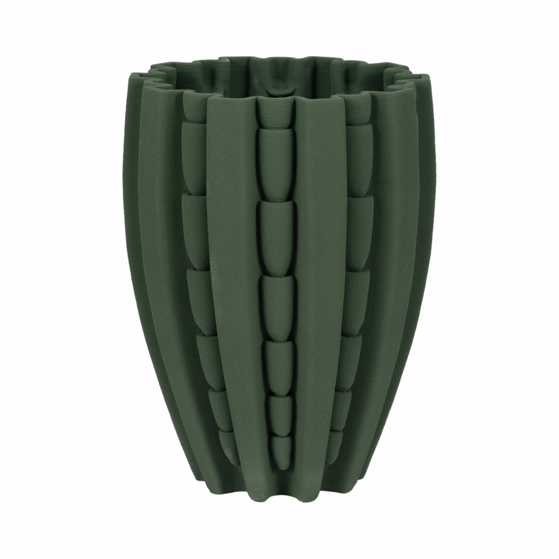 LAKELAND 3D PRINTED VASE, GREEN Vases and Jars| Sagebrook Home