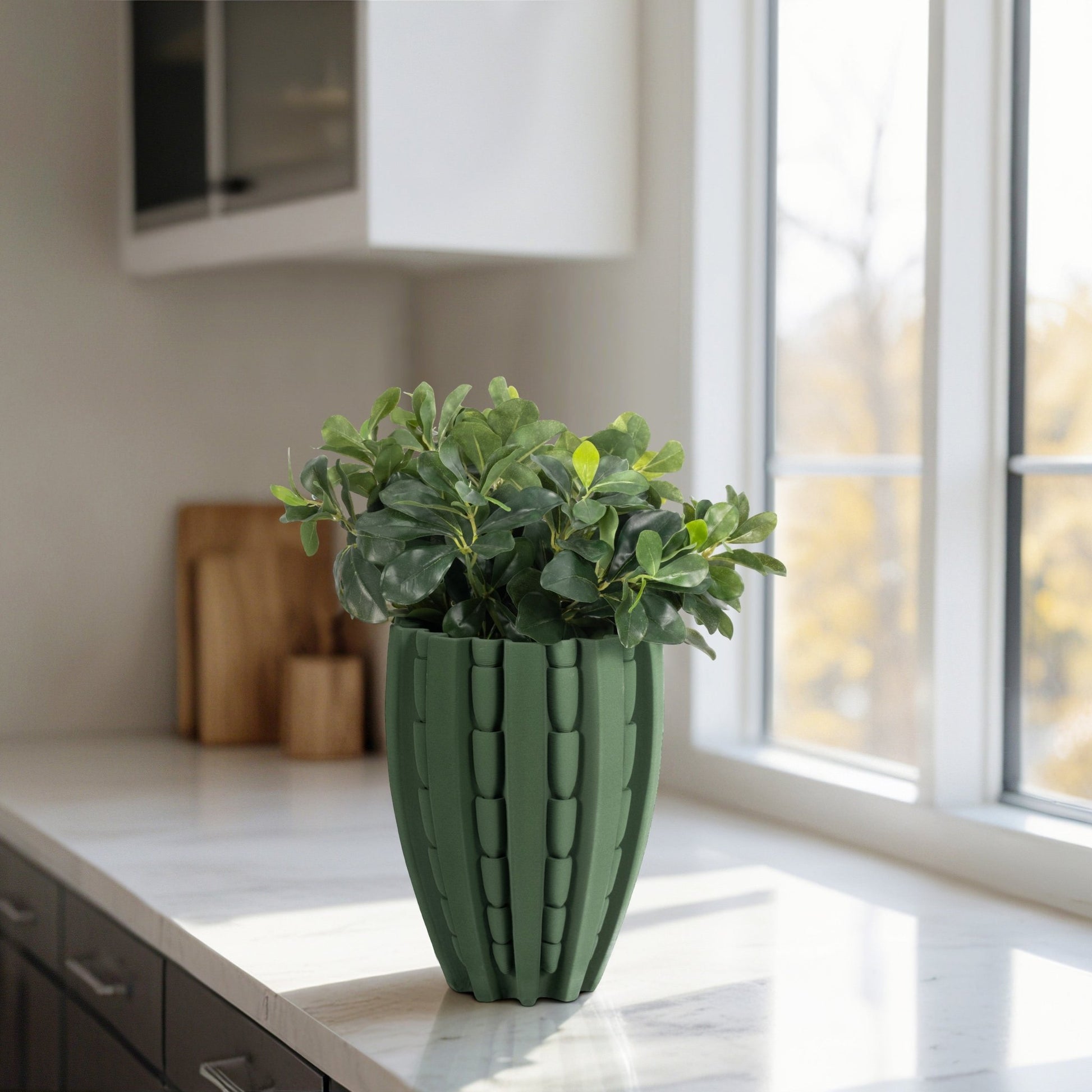 LAKELAND 3D PRINTED VASE, GREEN Vases and Jars| Sagebrook Home