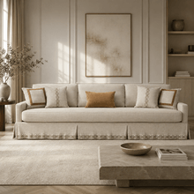 Lamia Beige 5 Seater Sofa (304cm)