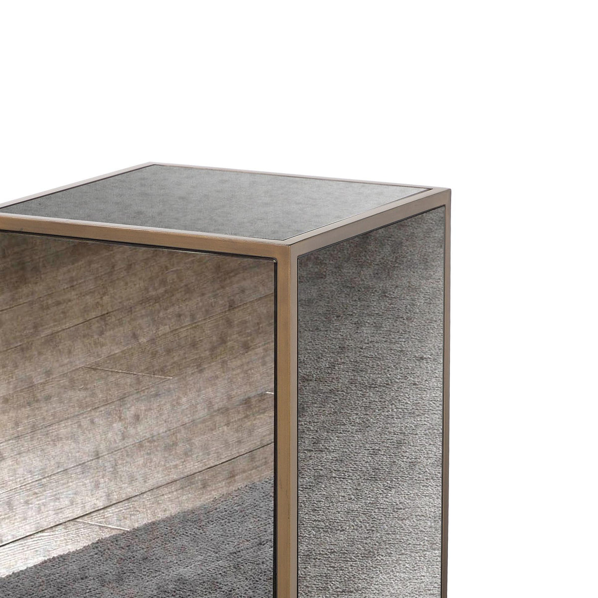 Lana Mirrored Side Table End Tables| TOV