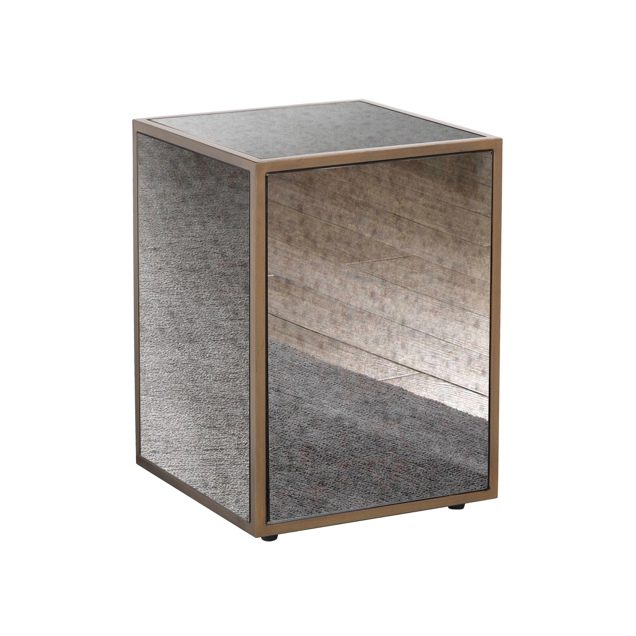 Lana Mirrored Side Table End Tables| TOV