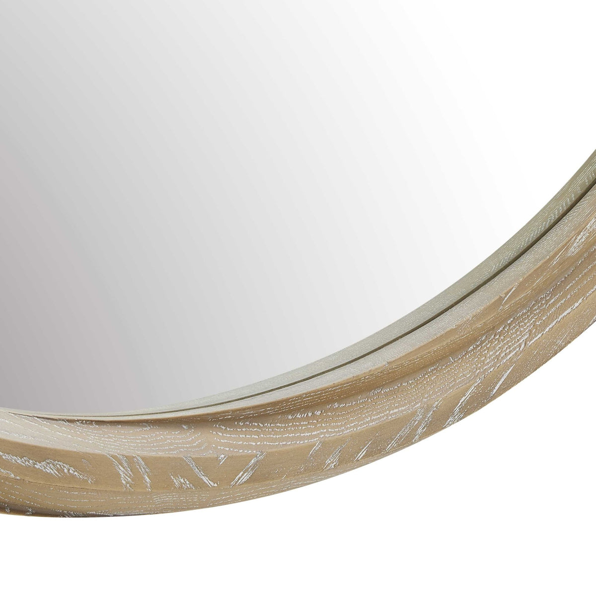 Landry Round Light Wood Mirror Mirrors| Uttermost