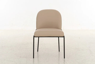 Landscape Beige PU Dining Chair - Al Rugaib Furniture