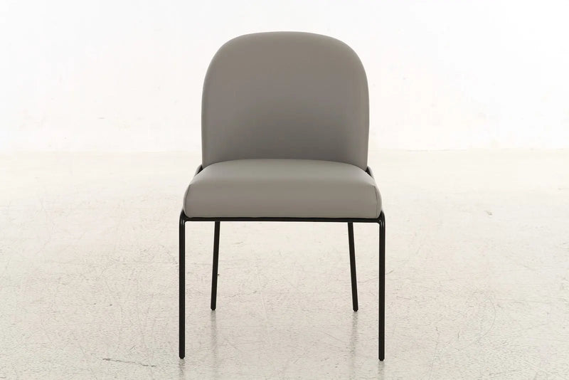 Landscape Gray PU Dining Chair - Al Rugaib Furniture
