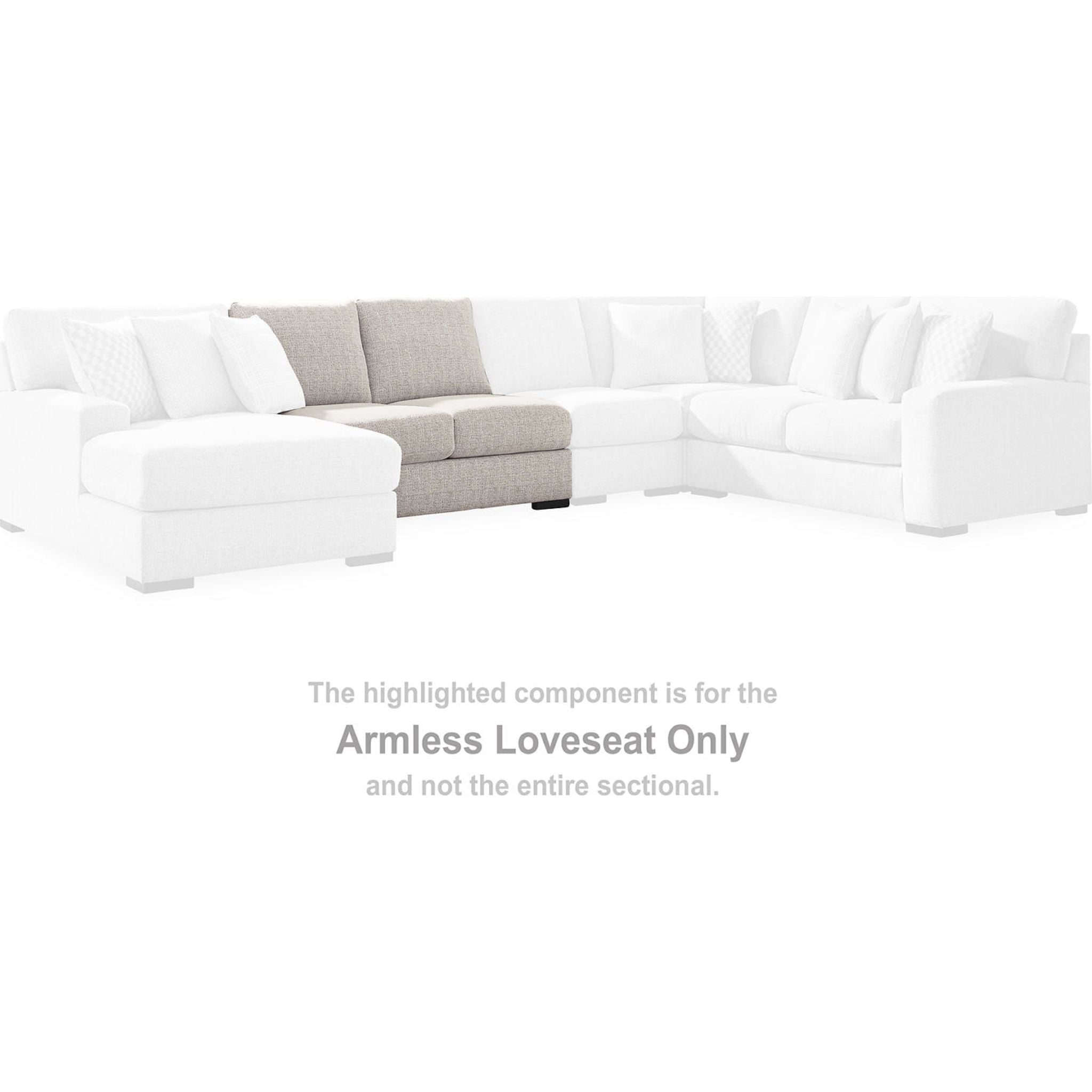 Larce Armless Loveseat Sectionals| Ashley Homestore