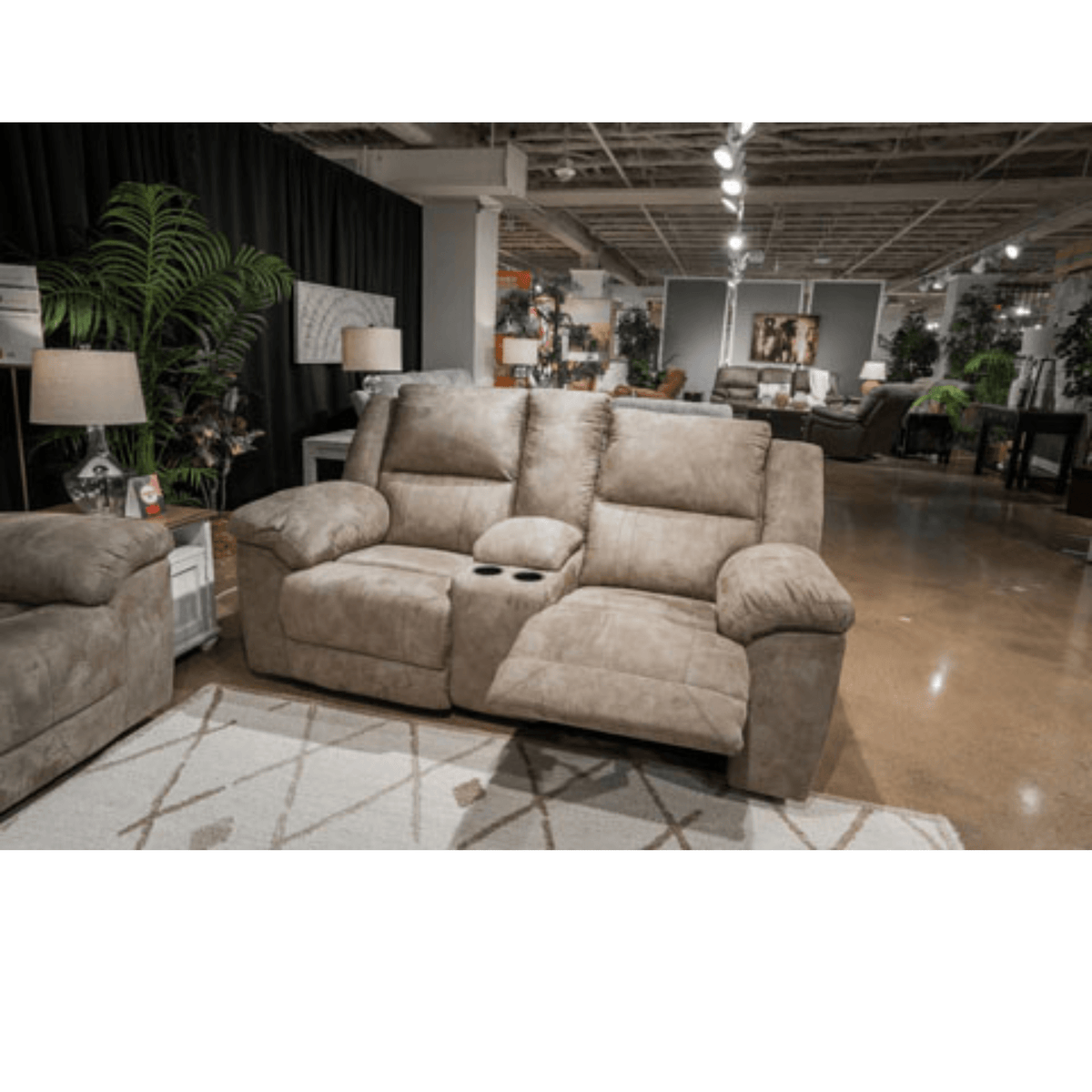Laresview Reclining Loveseat with Console Recliners| Ashley Homestore