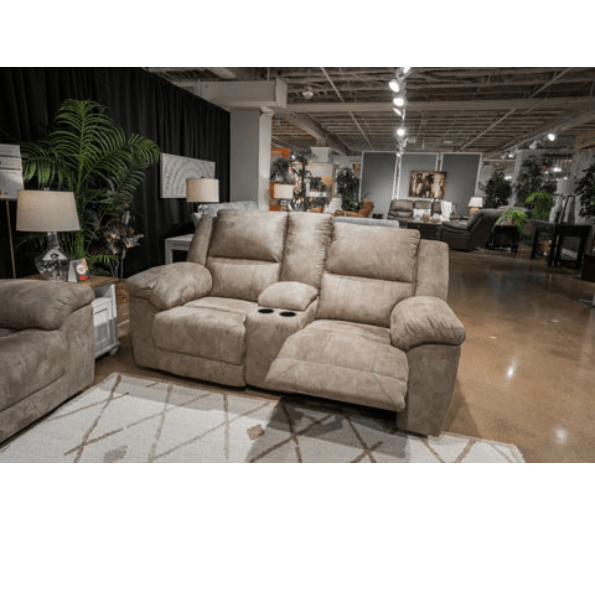 Laresview Reclining Loveseat with Console Recliners| Ashley Homestore