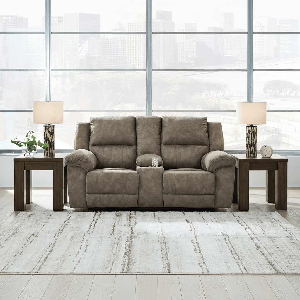 Laresview Reclining Loveseat with Console Recliners| Ashley Homestore