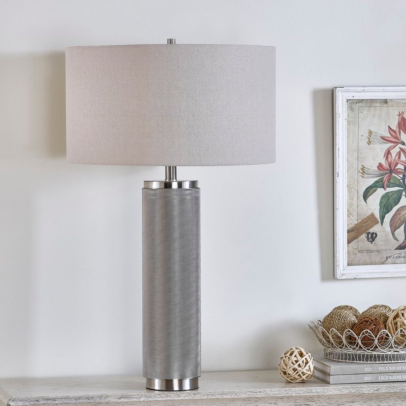 Large Silver Nostalgia Table Lamp - Al Rugaib Furniture