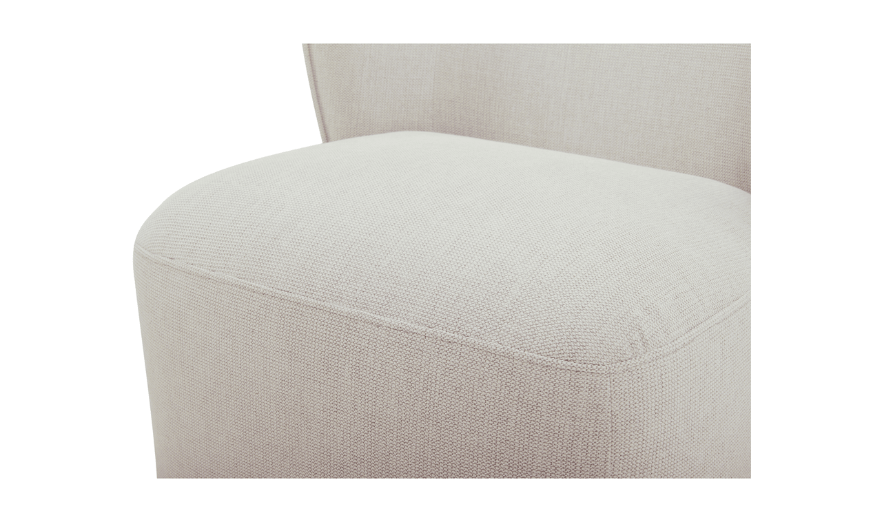 Larson Rolling Dining Chair Performance Fabric Heather Grey Chairs| Moe's Home