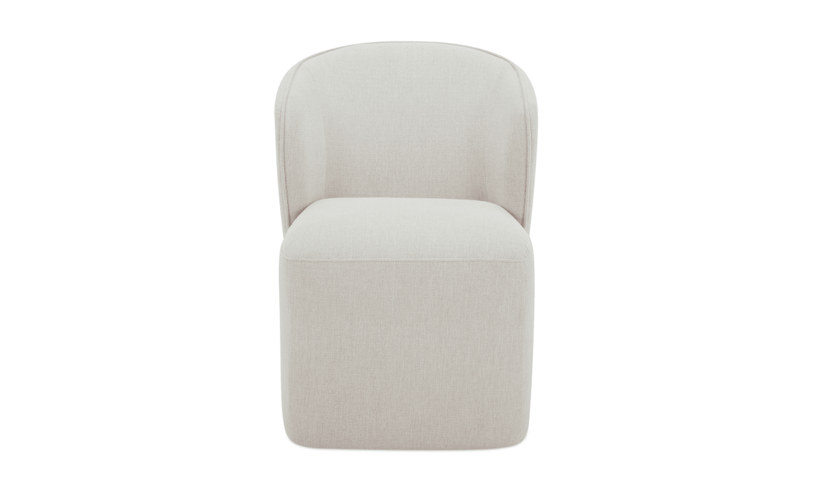 Larson Rolling Dining Chair Performance Fabric Heather Grey Chairs| Moe's Home