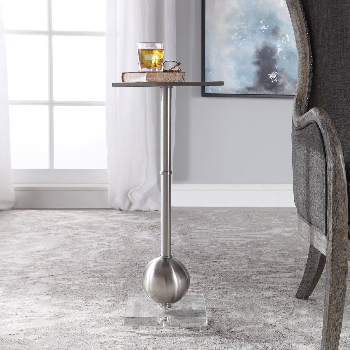 Laton Accent Table, Silver (Matching) Accent & End Tables| Uttermost