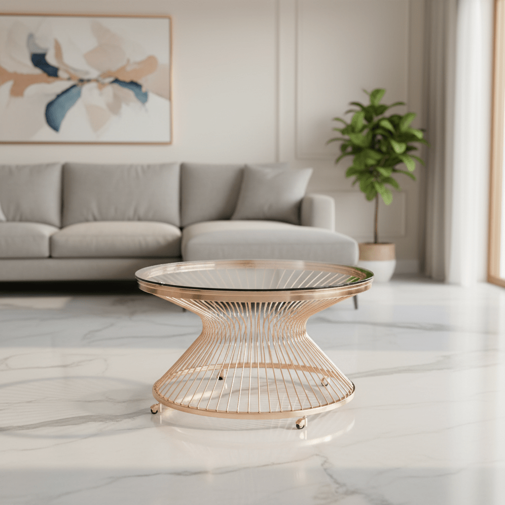 Lavinia Gold Coffee Table in 10MMin Coffee Tables| Roots Furniture