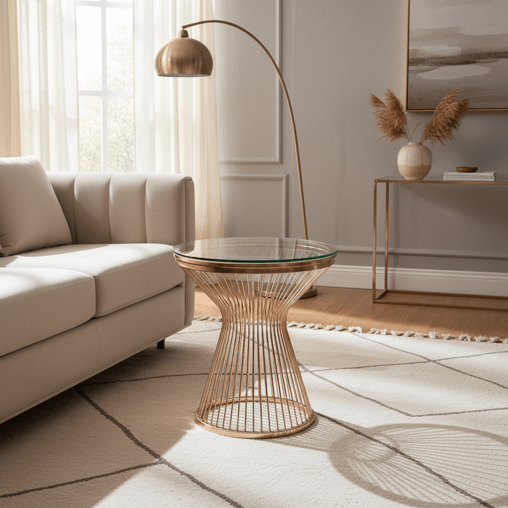 Lavinia Gold End Table in 10MMin Coffee Tables| Roots Furniture