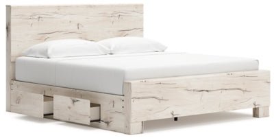 Lawroy King Panel Bed with Storage Beds| Ashley Homestore
