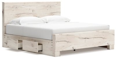 Lawroy King Panel Bed with Storage Beds| Ashley Homestore
