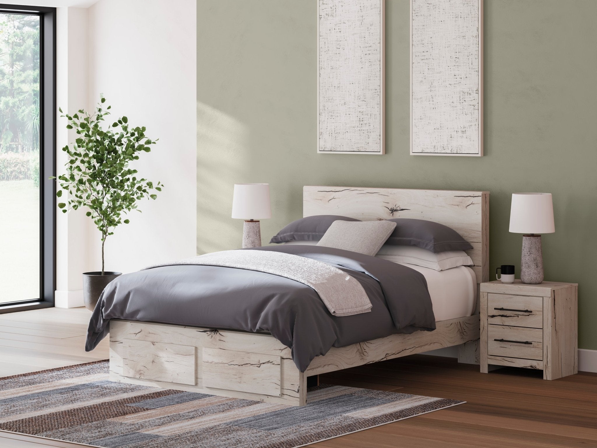 Lawroy King Panel Storage Bed Beds| Ashley Homestore