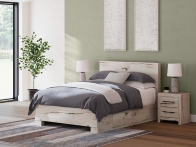 Lawroy Queen Panel Bed with Storage Beds| Ashley Homestore
