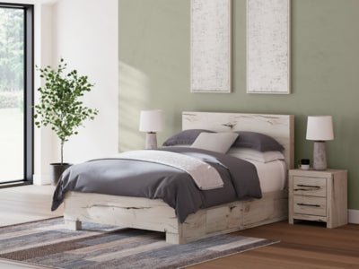 Lawroy Queen Panel Bed with Storage Beds| Ashley Homestore