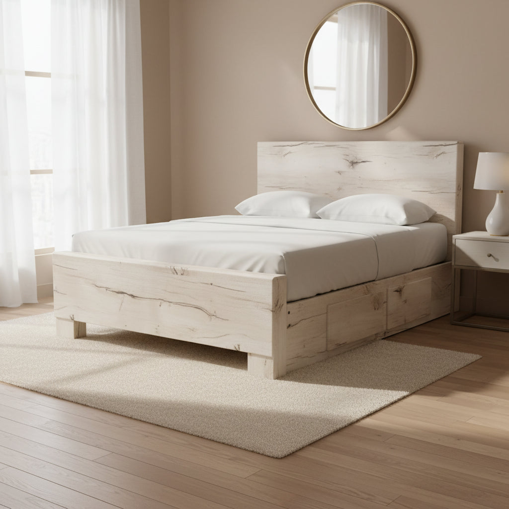 Lawroy Queen Panel Bed with Storage Beds| Ashley Homestore