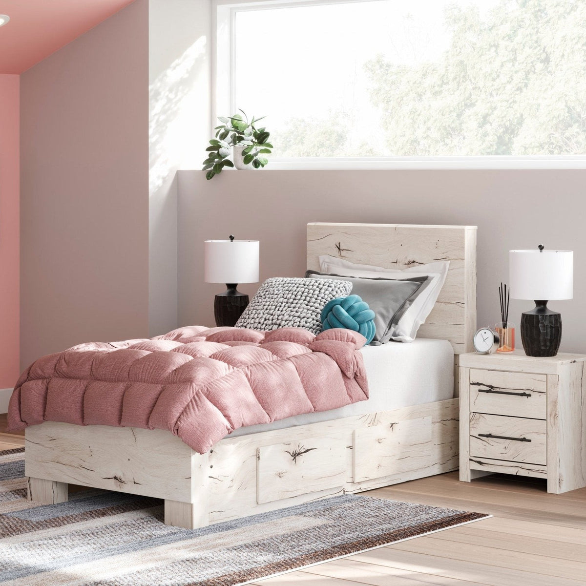 Lawroy Twin Panel Bed with Storage Beds| Ashley Homestore