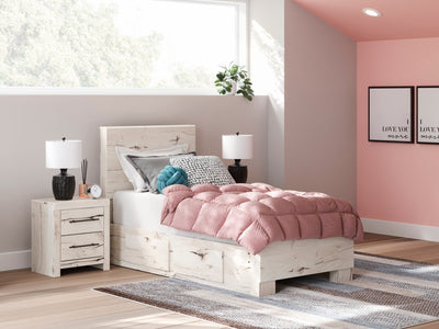 Lawroy Twin Panel Bed with Storage - Al Rugaib Furniture