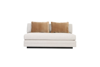 Layal Chic Gold Armless Loveseat - Al Rugaib Furniture