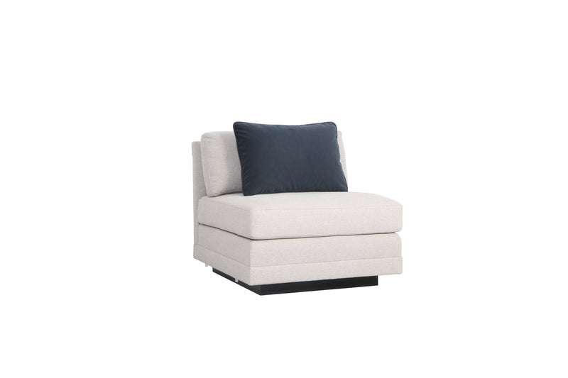 Layal Chic Navy Armless Chair - Al Rugaib Furniture