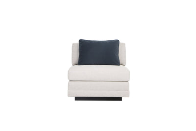 Layal Chic Navy Armless Chair - Al Rugaib Furniture
