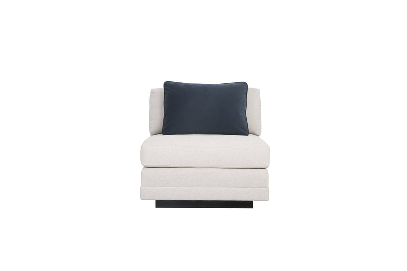 Layal Chic Navy Armless Chair - Al Rugaib Furniture