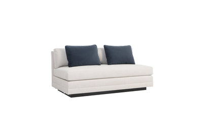 Layal Chic Navy Armless Loveseat - Al Rugaib Furniture