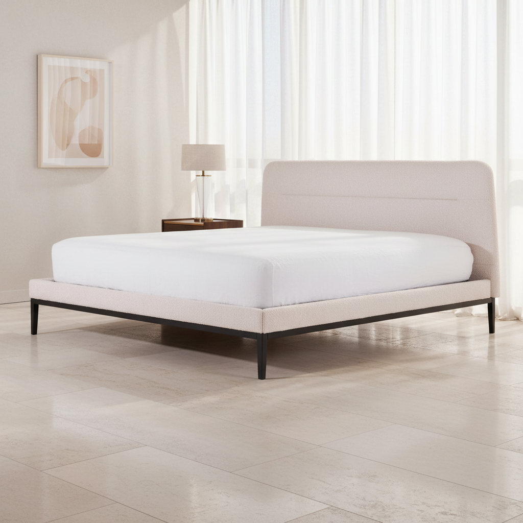 LEAN ON ME BED KING BOUCLE Beds| Moe's Home