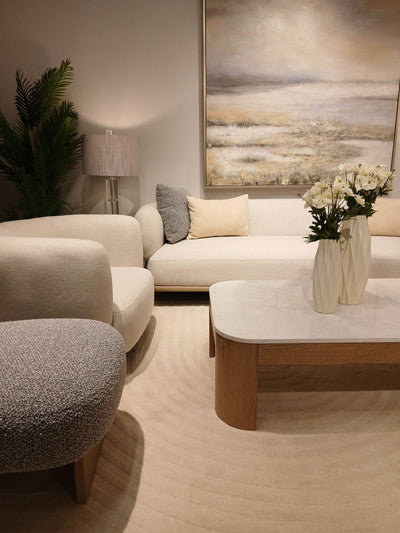 Leaner Beige XXL Sofa - Al Rugaib Furniture