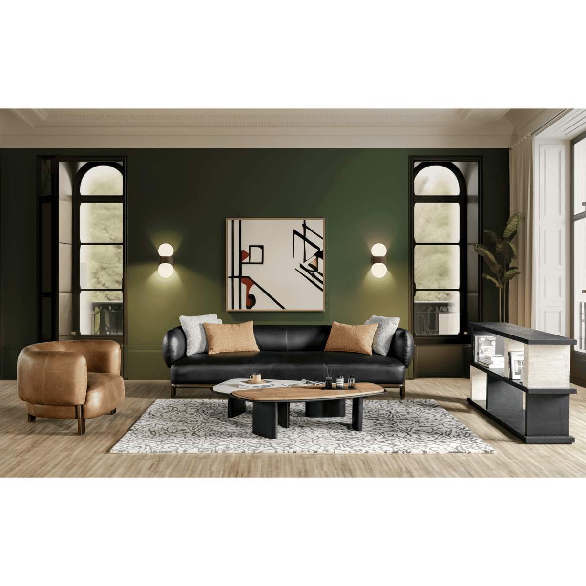 Leaner Black Leather Chair W98 Chairs| Roots Furniture