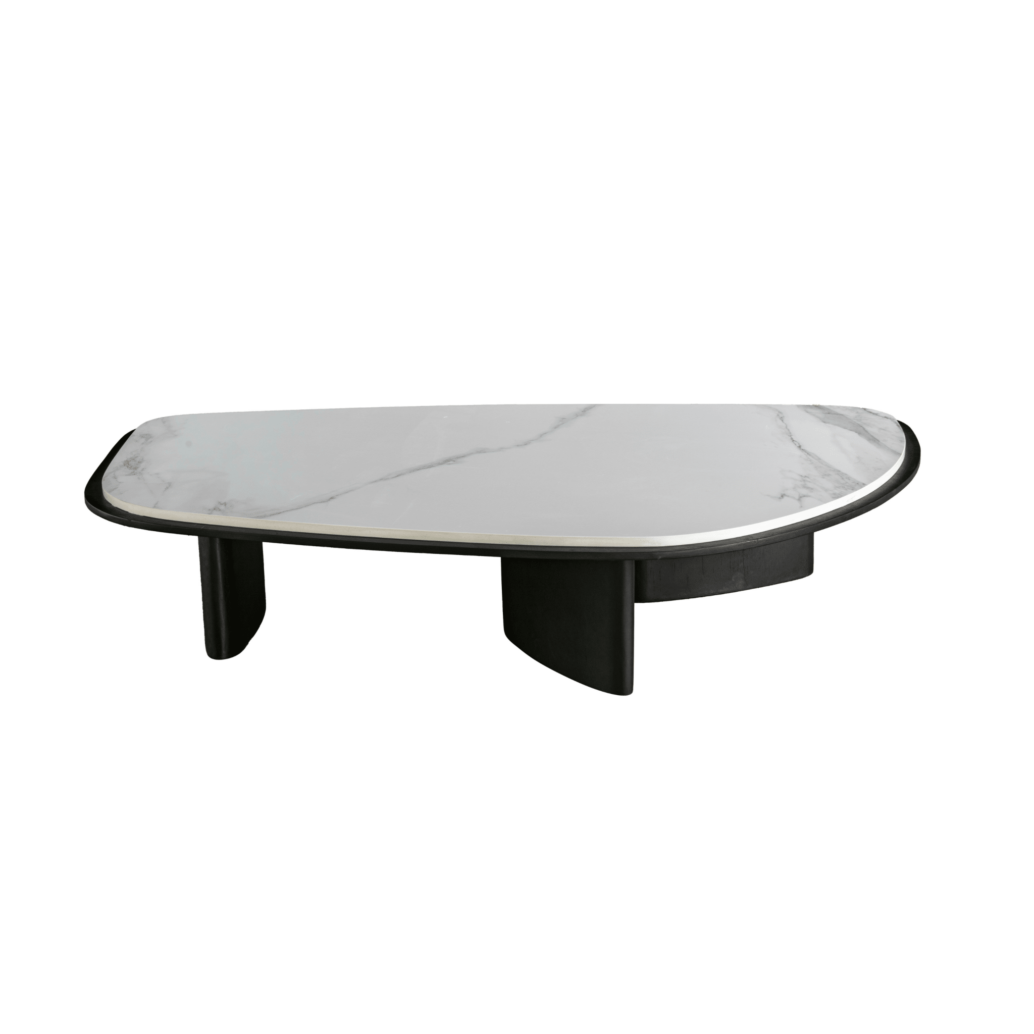 Leaner Black & White Left Side Coffee Table W140 Coffee Tables| Roots Furniture