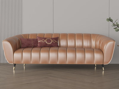 Leather sofa size 230x85x45 cm - Al Rugaib Furniture