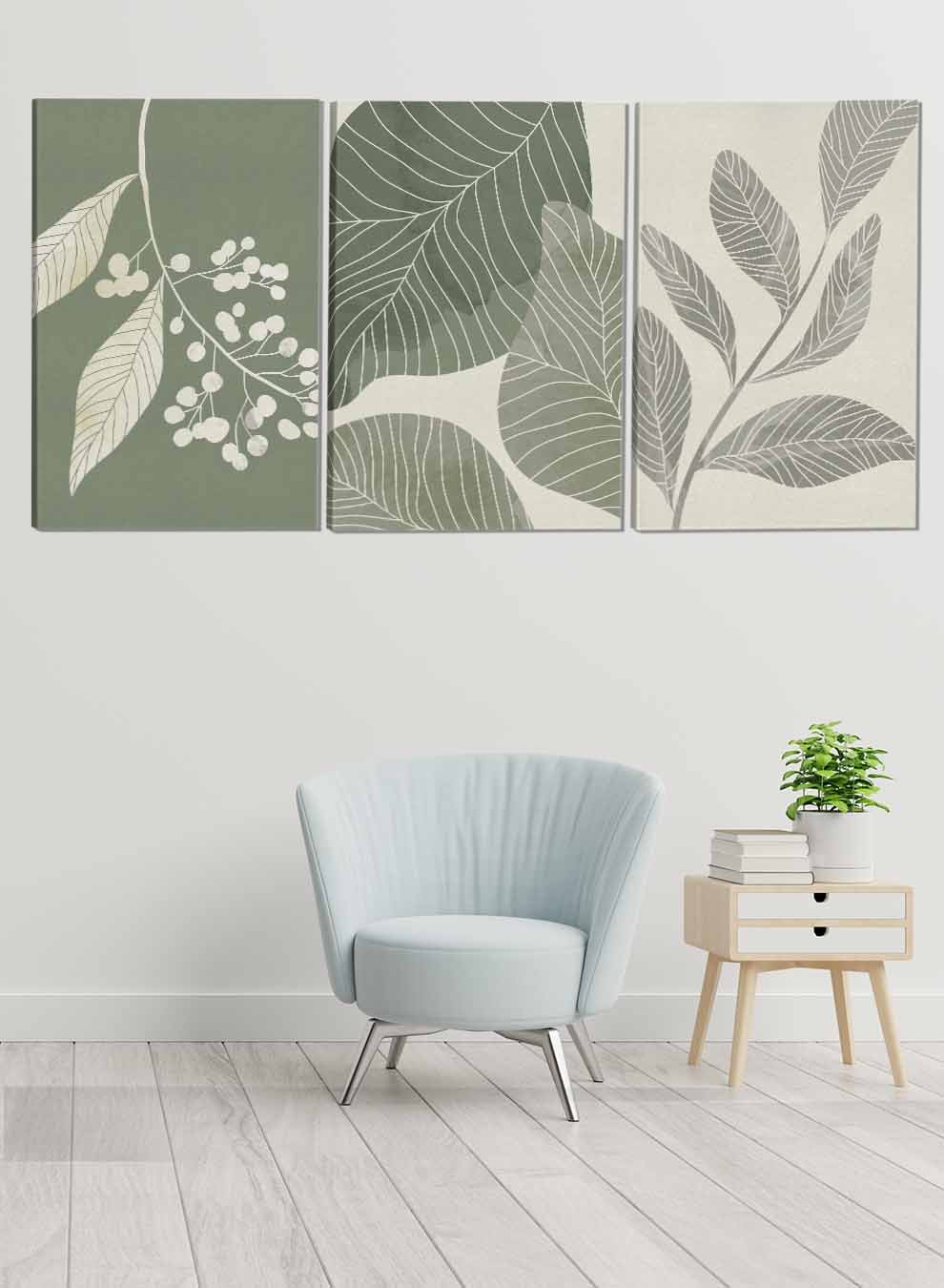 Leaves Botanical Paintings(set of 3) Paintings & Pictures| LOWHA