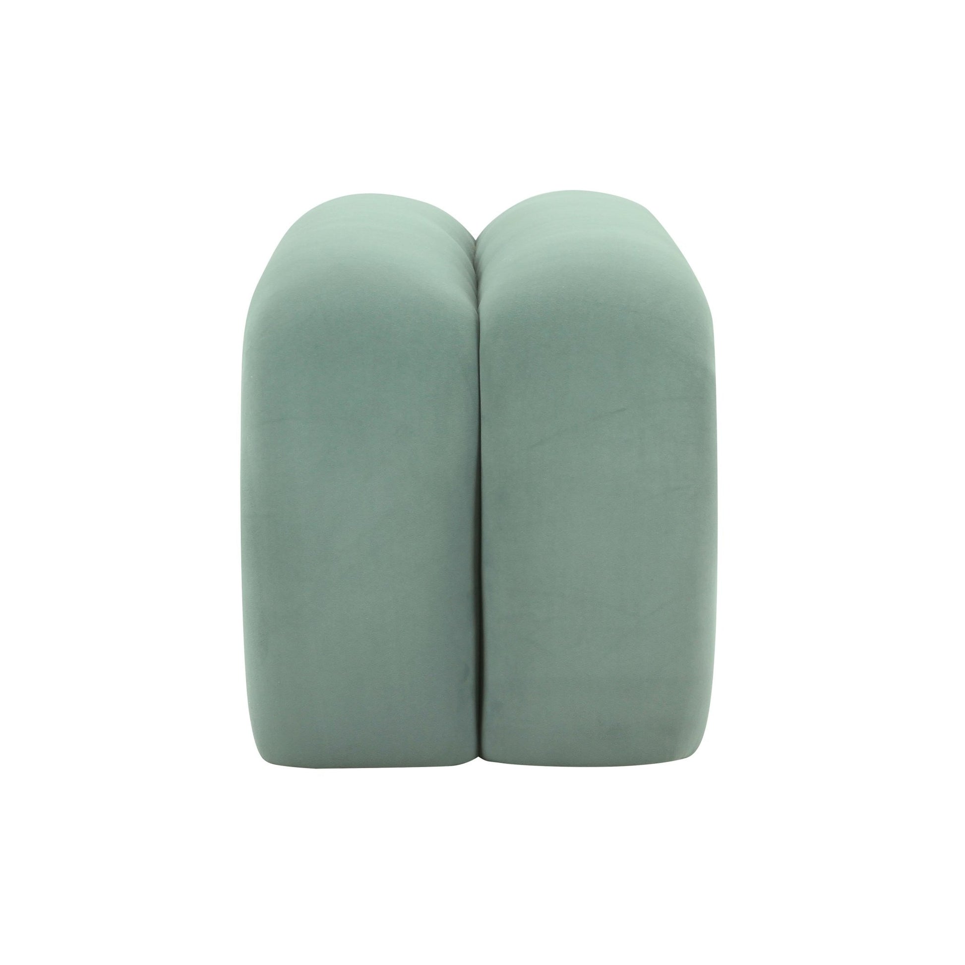 Leigh Green Velvet Channeled Bench Benches| TOV