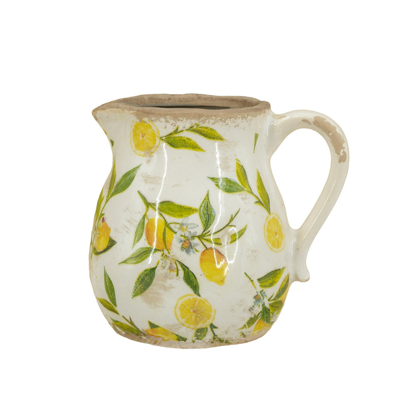 Lemon Pattern Pitcher Vase - Al Rugaib Furniture