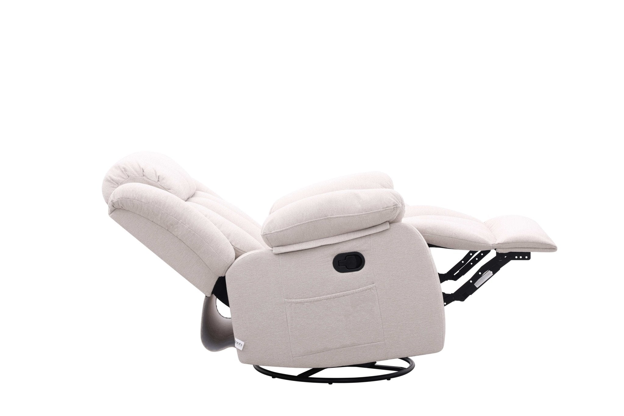 Lena Beige Swivel Recliner with Glider Recliners| Roots Furniture
