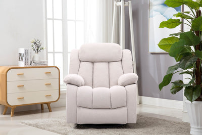 Lena Beige Swivel Recliner with Glider - Al Rugaib Furniture